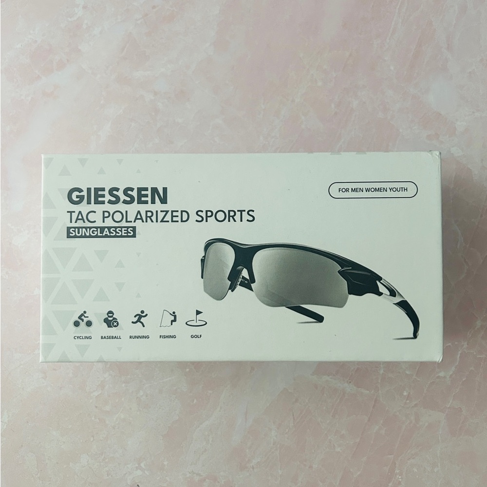 GIESSEN TAC Polarized Sports Sunglasses - Black/Silver